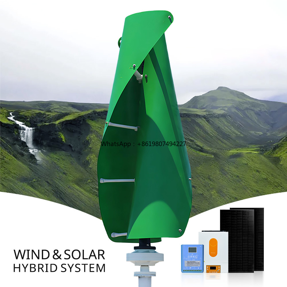 Wind Solar Hybrid Kit - 5-10kw Household Vertical Axis Helix Wind