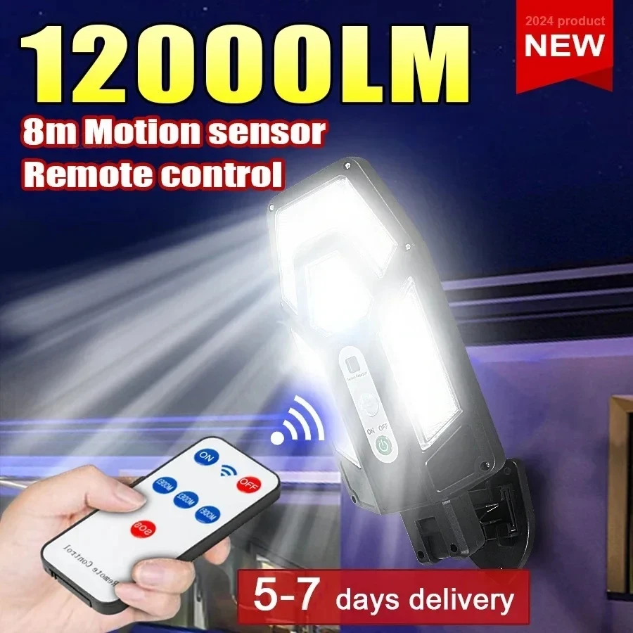 Solar Street Light Led - 12000LM Powerful Solar Wall Lamp with