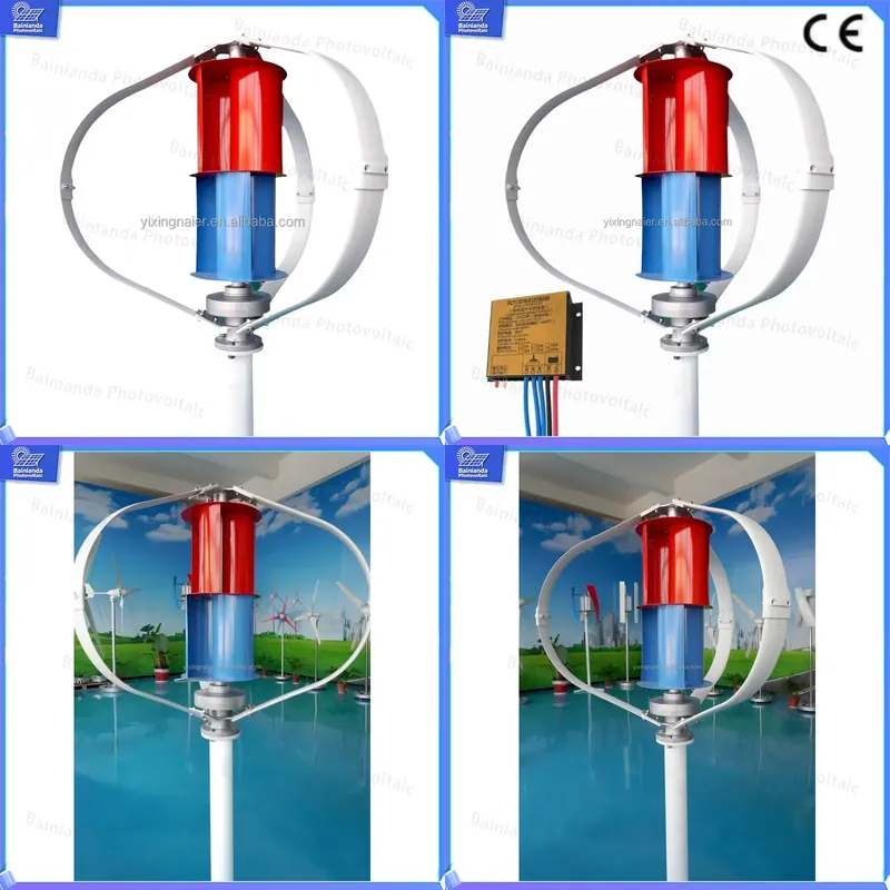 Wind Solar Hybrid Kit - 300W 400W Vertical Axis Wind Turbine