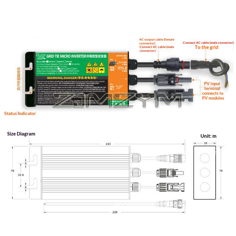 MPPT Grid Tie Inverter 300W 35 - Grid Tie Micro Inverter 评论和价格