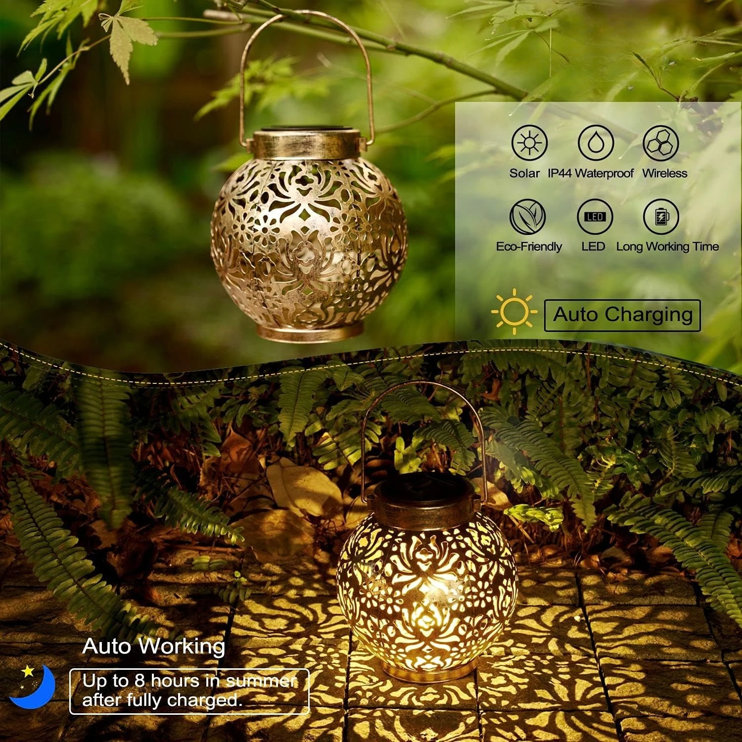 1-6PCS Moroccan Solar Lanterns - Solar Street Light Led 评论和价格